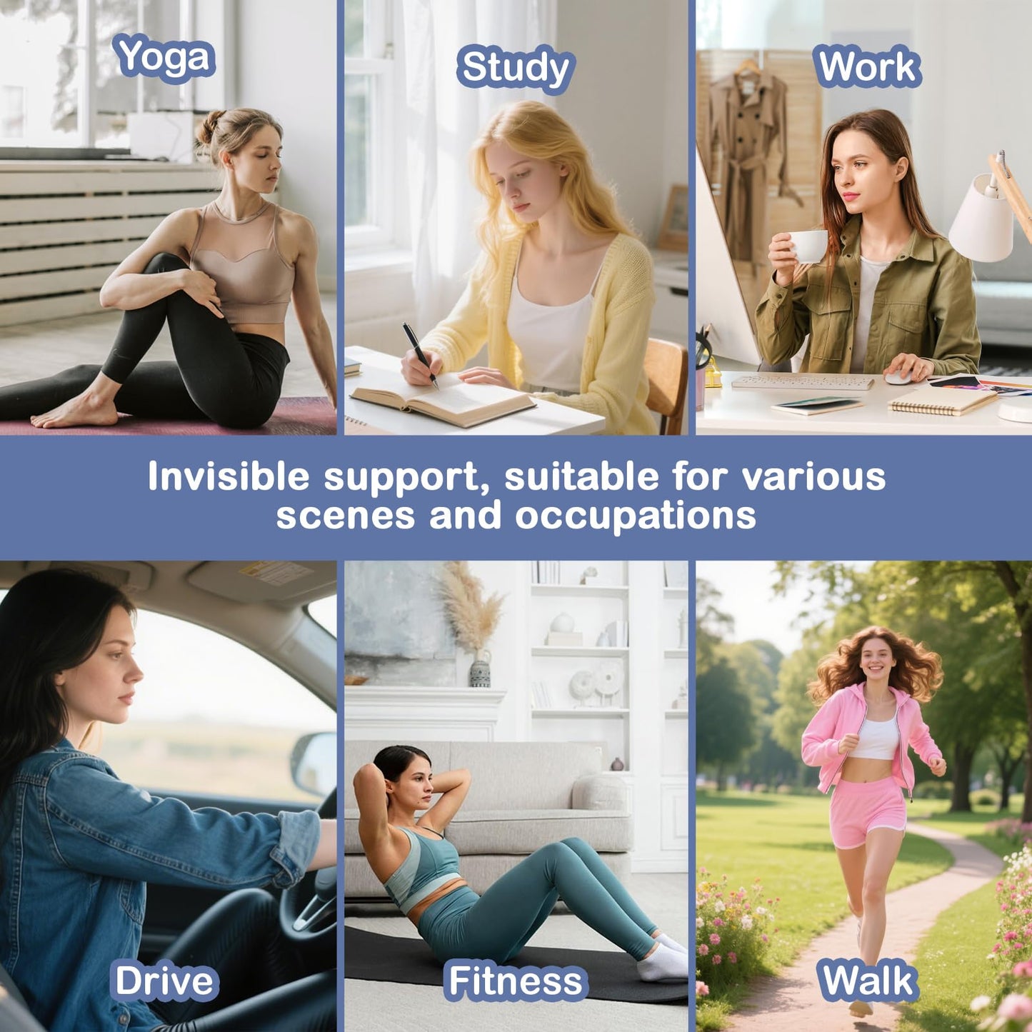 Posturace Posture Corrector for Women & Men - Adjustable Upper Back Brace Straightener Suitable for Lumbar, Shoulder, Neck, Scoliosis, Providing Comfortable Elastic Support and Pain Relief