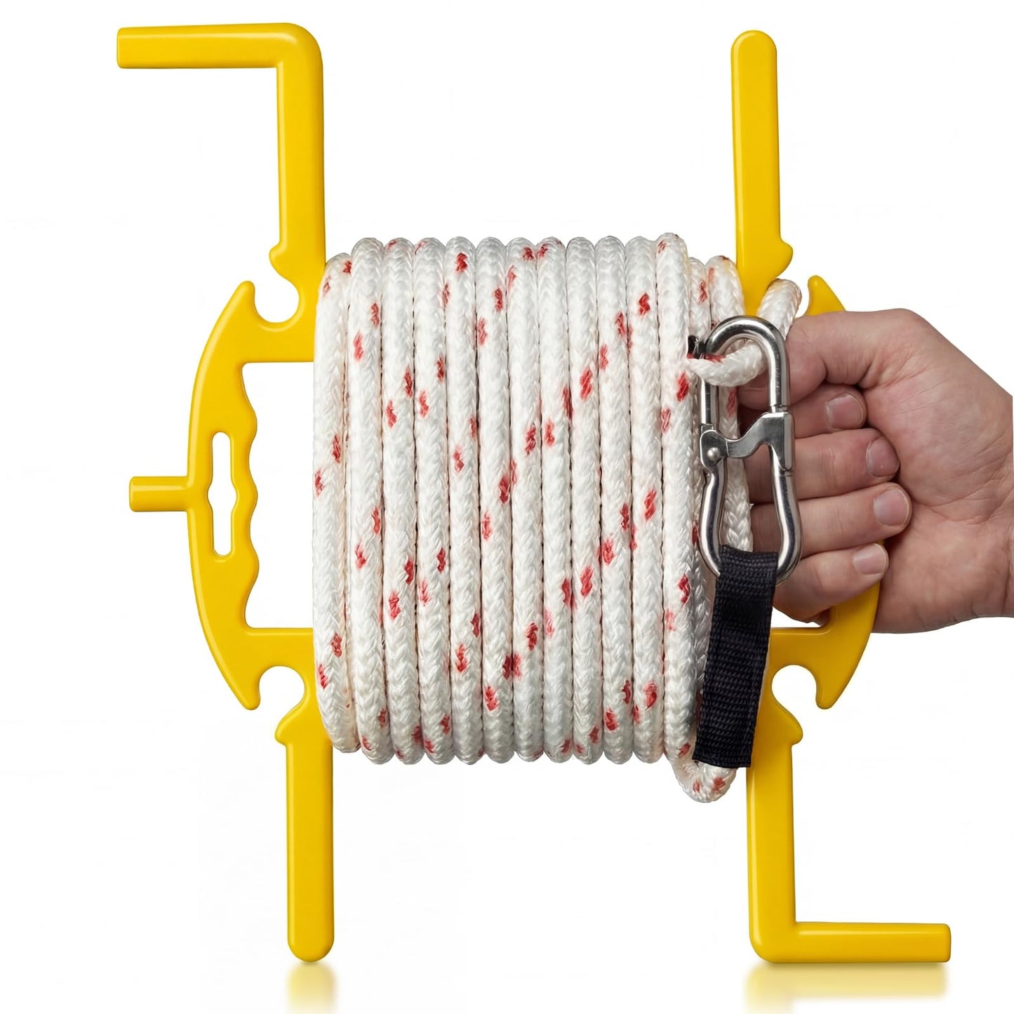 Konohan 1 Pcs Anchor Rope Winder Large Heavy-duty Cord Spool Organizer with Handle Holds up to 150 Feet for Boats Docks Kayaks Paddleboards Anchor Mooring Lines, Ski Tube Robes
