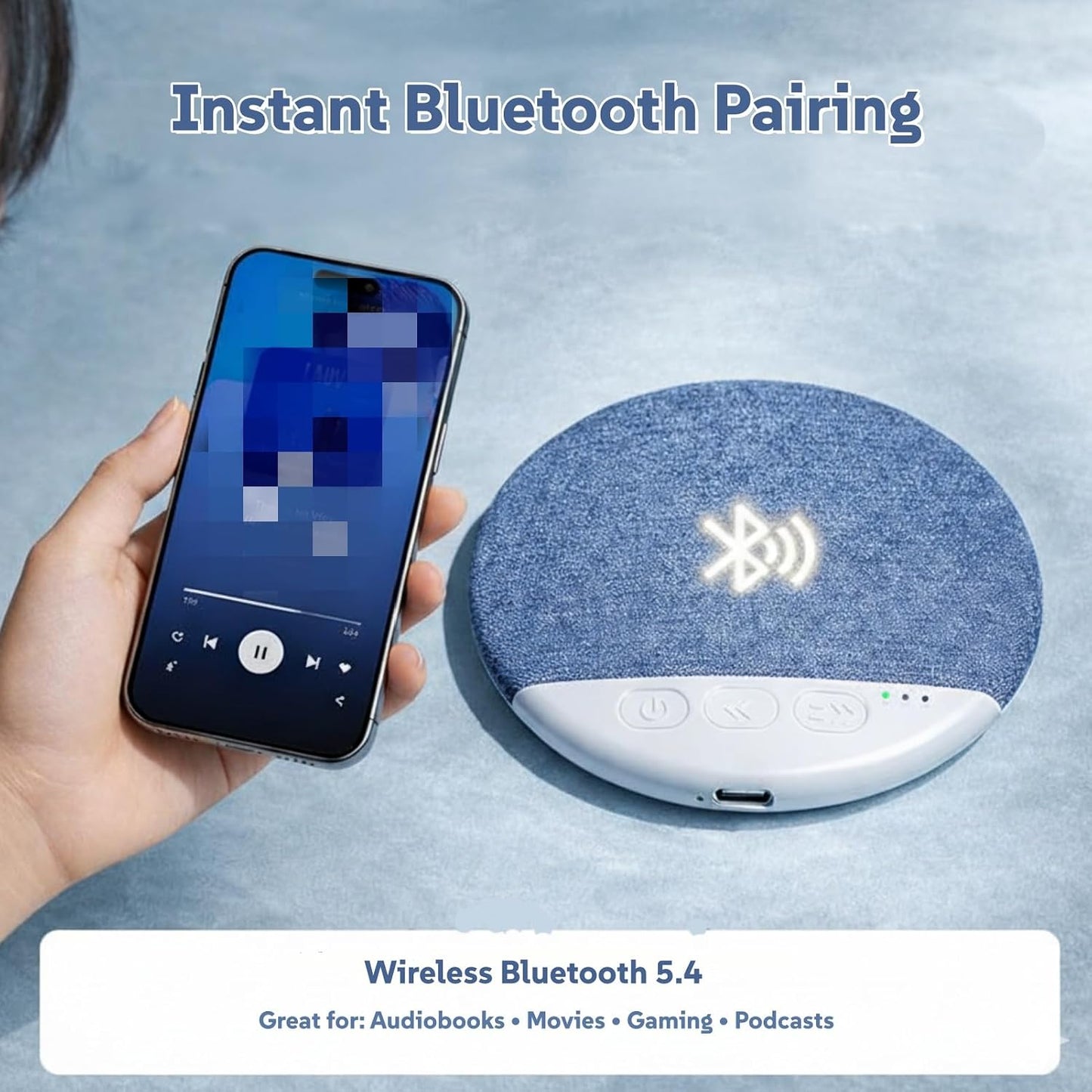 Generic 2026 (2) Bluetooth Pillow Speaker for Sleeping, New Sleep Pillow Speaker, Mini Portable Under Pillow Speaker