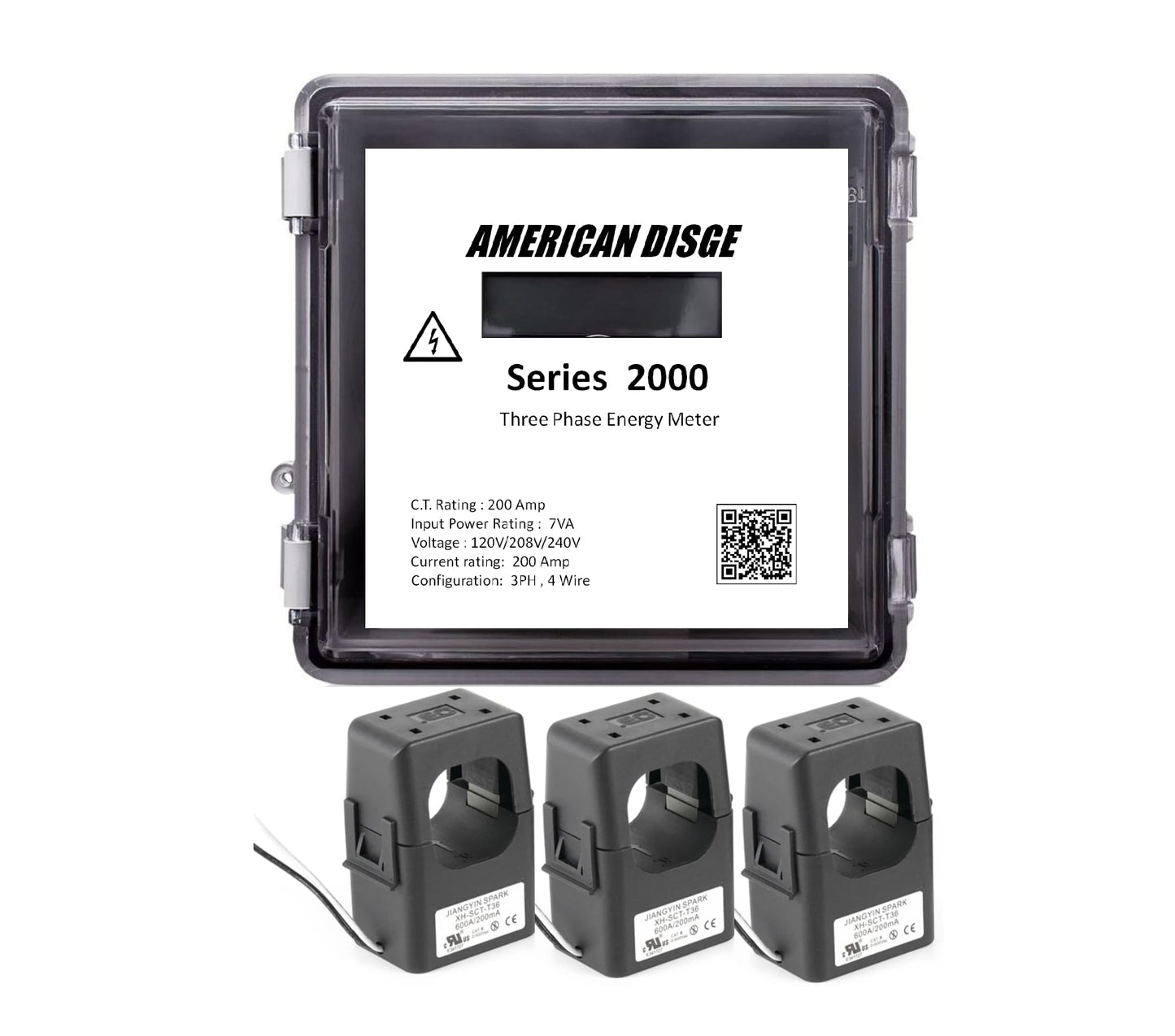 AMERICAN DISGE Series 2000 Three Phase Outdoor Energy SubMeter Kit 110-277V MAX 200 Amp