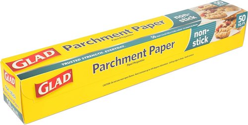 Glad Parchment Paper for Baking - 50 Sq Ft White Roll for Easy Food Storage & Everyday Use