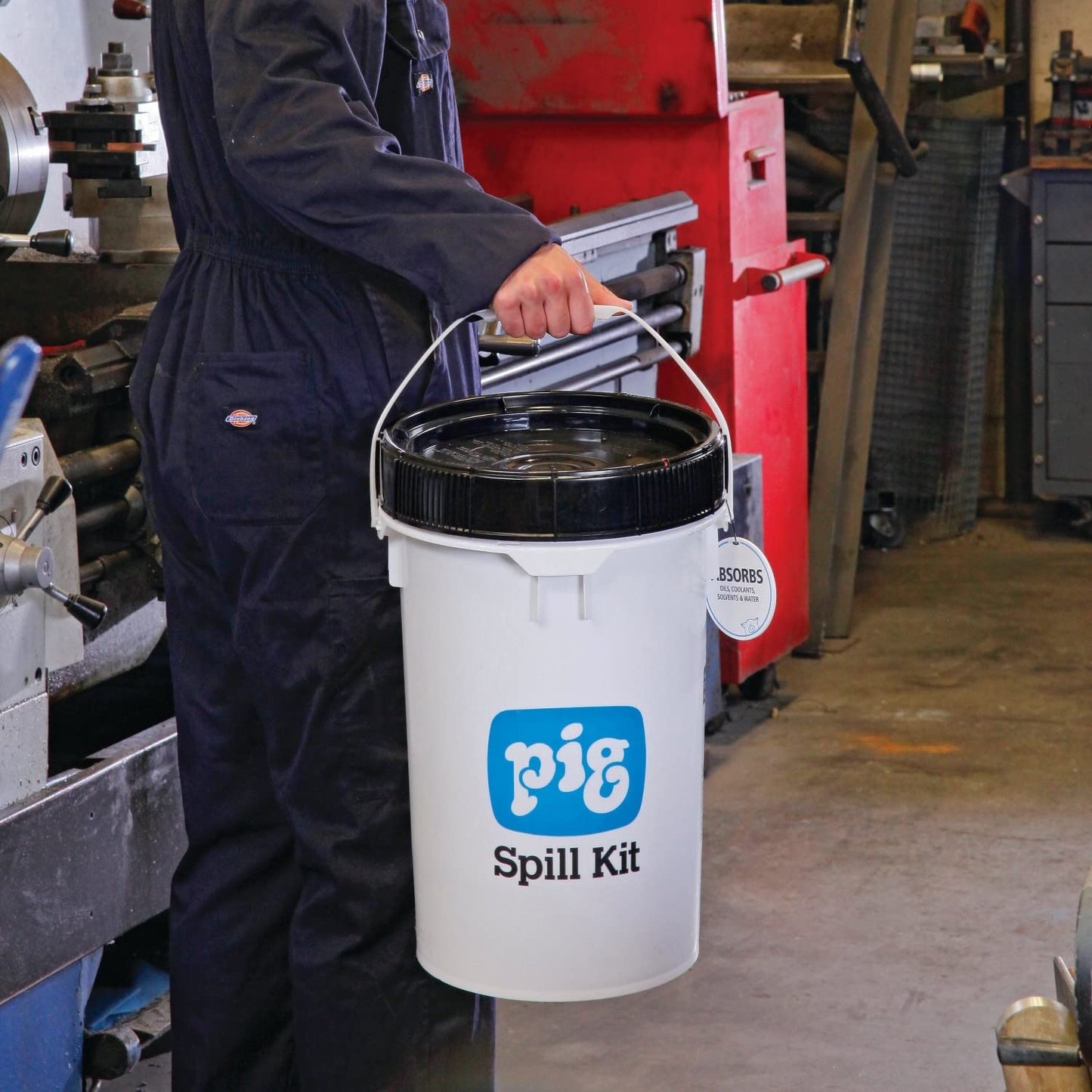 PIG Oil-Only Spill Kit | in Bucket | 6.5 Gallon Pail | PMB30599