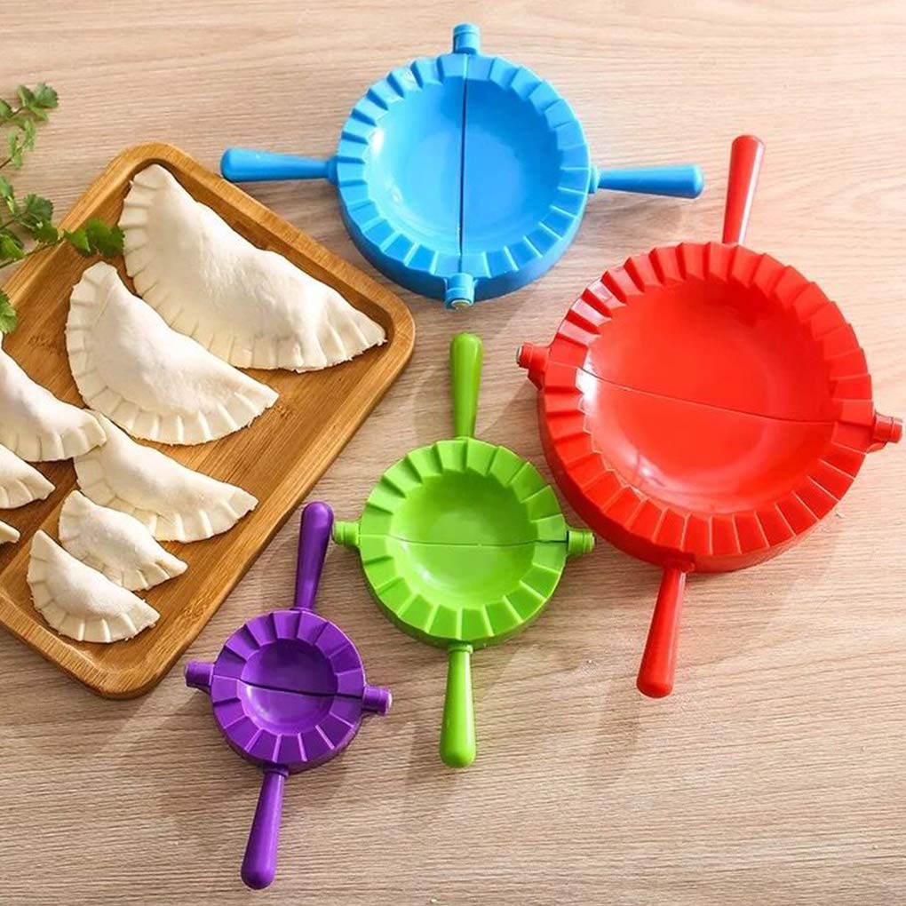 Empanada Maker Press, Dumpling Maker Press of 4, Extra Non Stick Pastry Mat and Dough Cut for Making Pies, Dumplings, Wontons, Pot Stickers, Etc, (4 Size 3/3.74/4.9/6 in)…