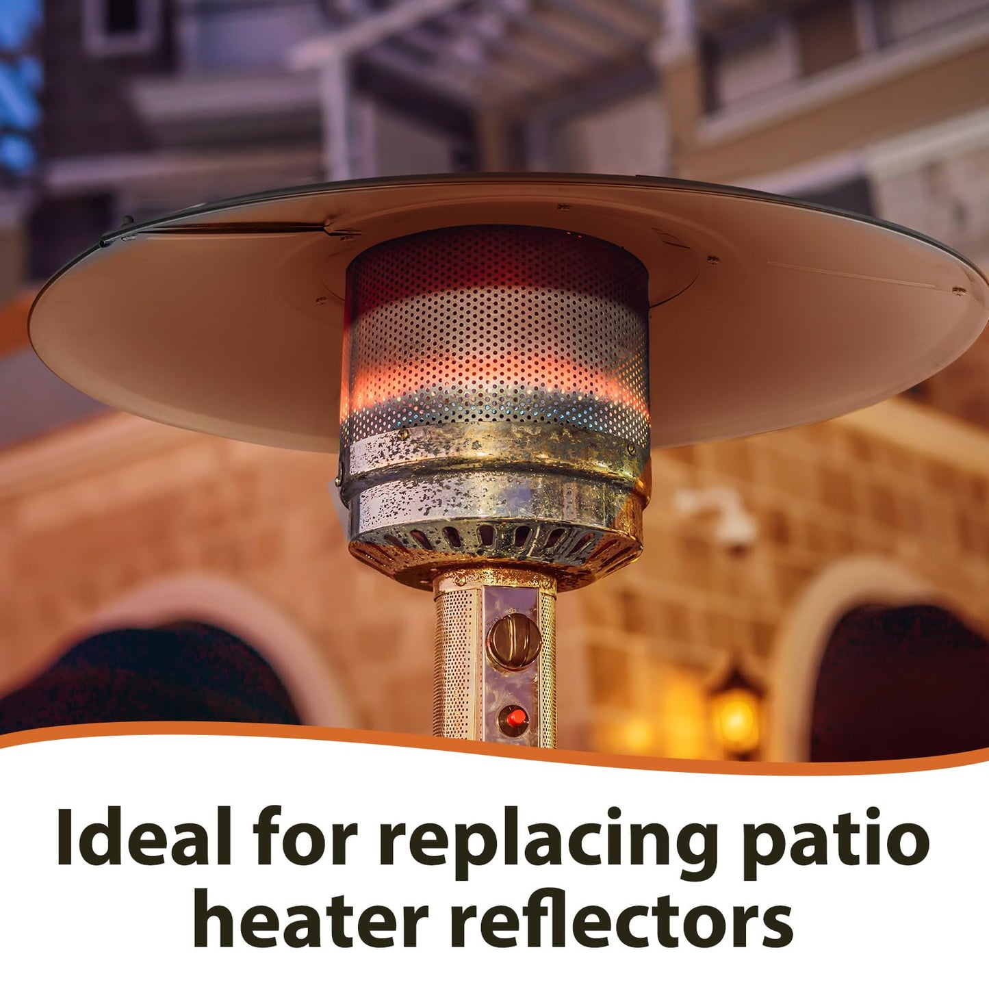 Retisee 4 Pack Patio Heater Reflector Shield - 33" Aluminum Heat Reflector Shield Top Dome Replacement Parts for Outdoor Propane Heaters