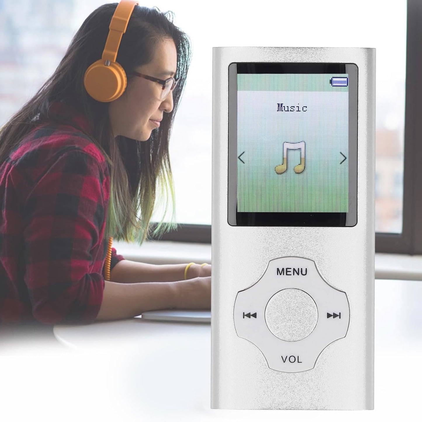 Yunseity 16GB MP3 5.0 MP4 128GB Player, Bluetooth Single Loop Player, Portable HiFi Sound Music Player Built in HD