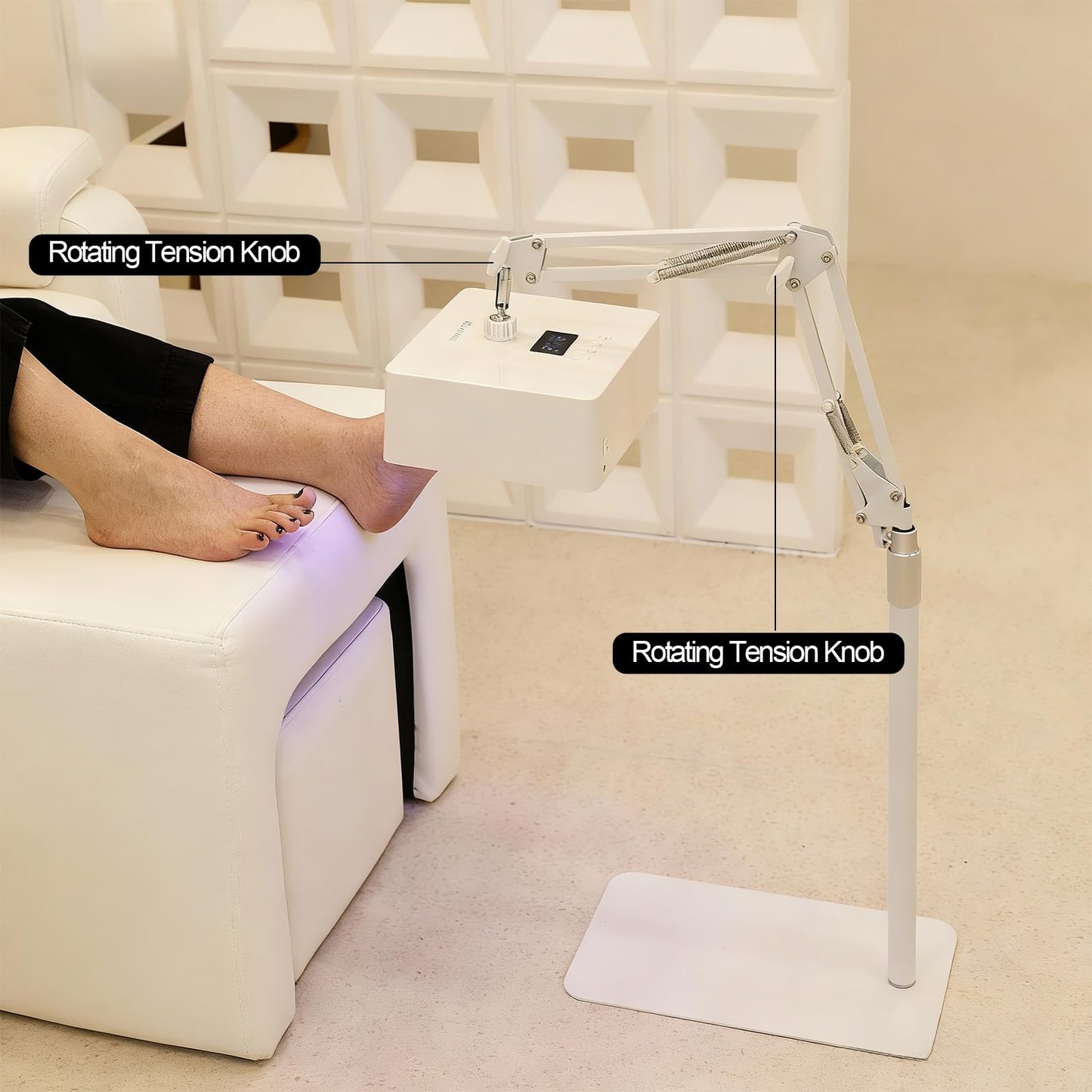 KIPPDURO 78W UV LED Nail Lamp for Feet & Hands, Rechargeable Cordless Gel Polish Dryer with Smart Sensor, 360° Adjustable Stand, Fast Curing Light for Home Salon & Pedicure White