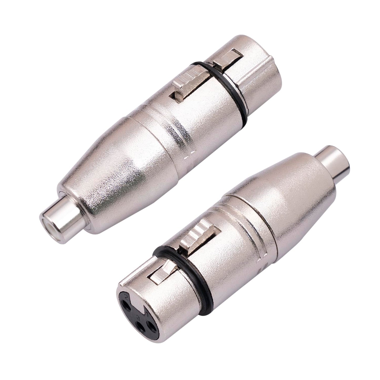 2Pack XLR Female to RCA Female Adapter Converter, Gender Changer Audio Coupler Connectors for Mixer, Recorder