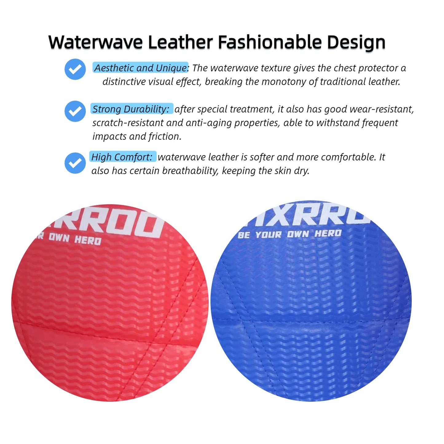 HXRROD Martial Arts Chest Guard, Red and Blue Reversible, Protective Training Equipment (1#)