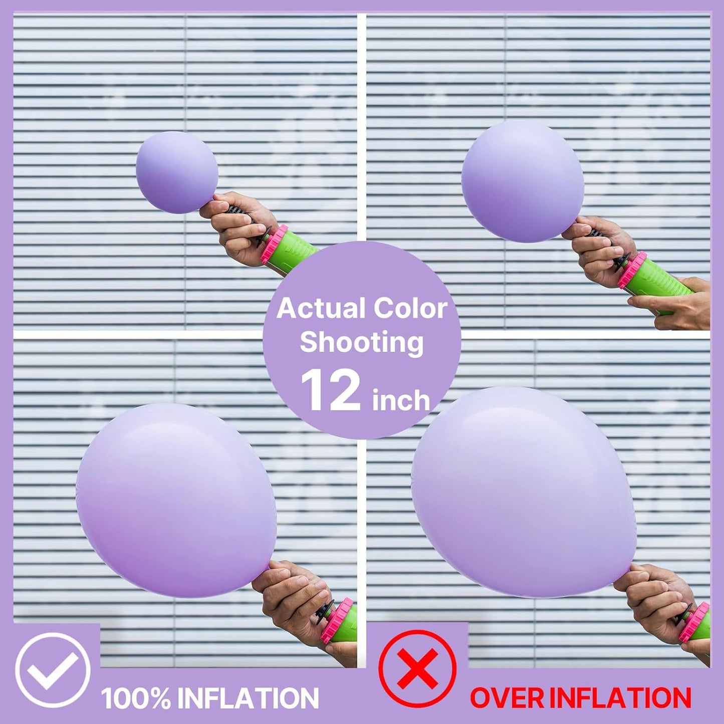 PartyWoo Lavender Balloons - 130-Piece Pack in Light Pastel Purple | Perfect for Baby Showers & Birthday Parties