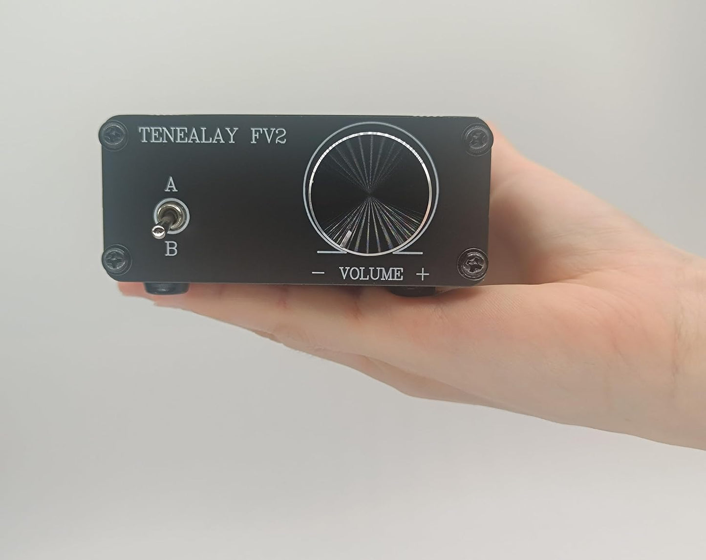 TENEALAY FV2 HiFi RCA Passive Preamp Stereo Audio Preamplifier with Volume Control, A/B Audio Switch selector