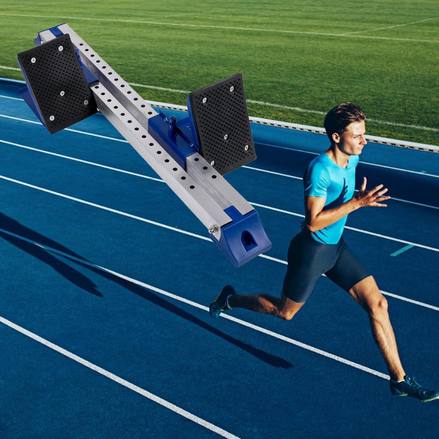 Vaolvpant 30 Inch Premium Starting Blocks for Track and Field Portable Lightweight Aluminum Starter Block Suitable for Youth Running Enthusiasts Outdoor Indoor Use for Enhance Speed
