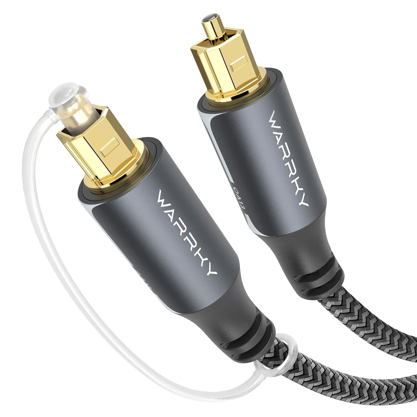 3.3ft 1m Warrky Optical Audio Cable, / Optical Cable for Soundbar [Nylon Braided, Slim Metal Case, Gold-Plated Plug]