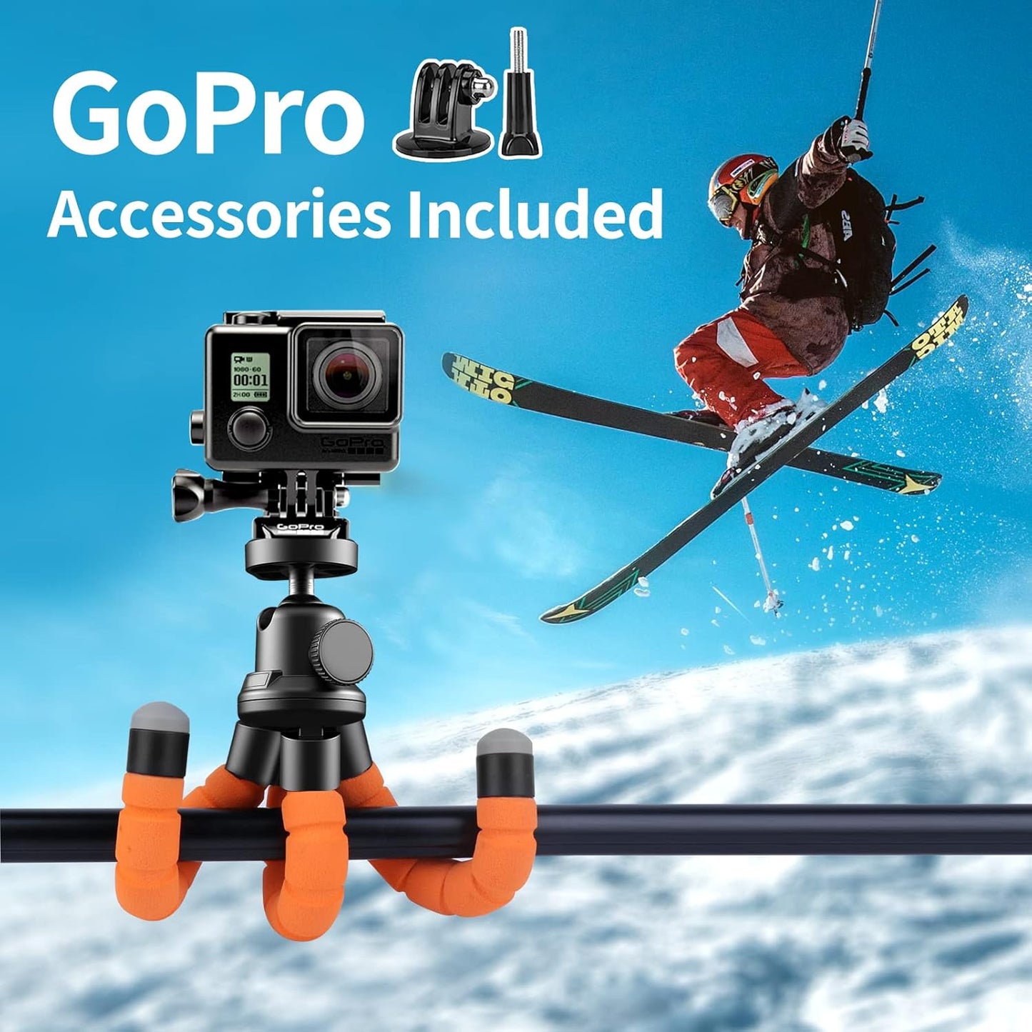 Aureday Phone Tripod, Flexible Tripod for iPhone and Android, Portable with Wireless Remote and Clip for Video