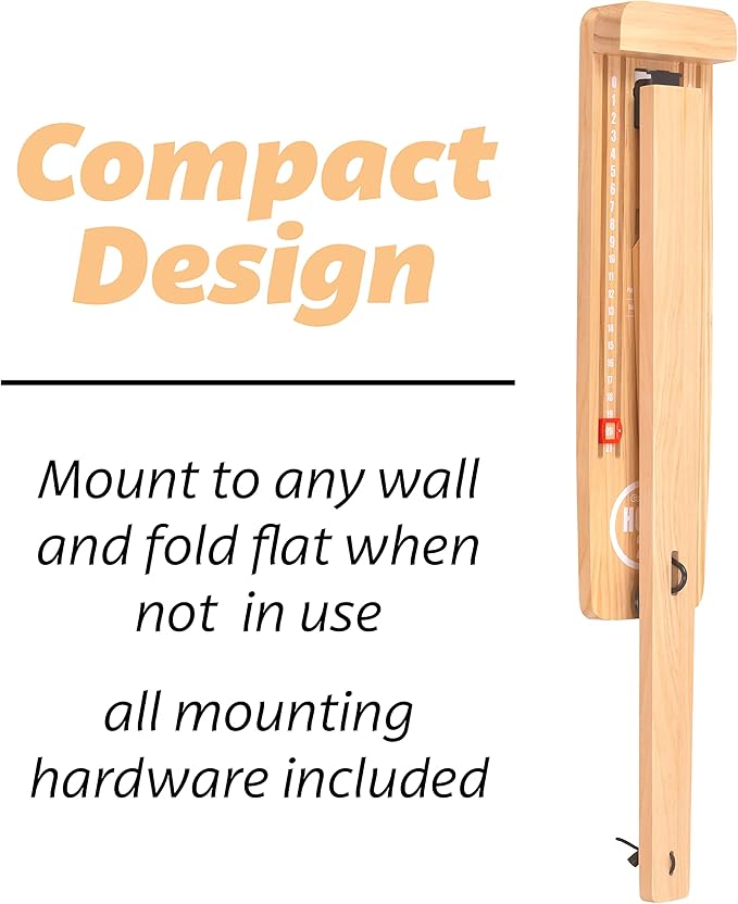 GoSports Hook 21 Wall Mounted Ring Swing Game with Foldable Arm - Play Indoors or Outdoors