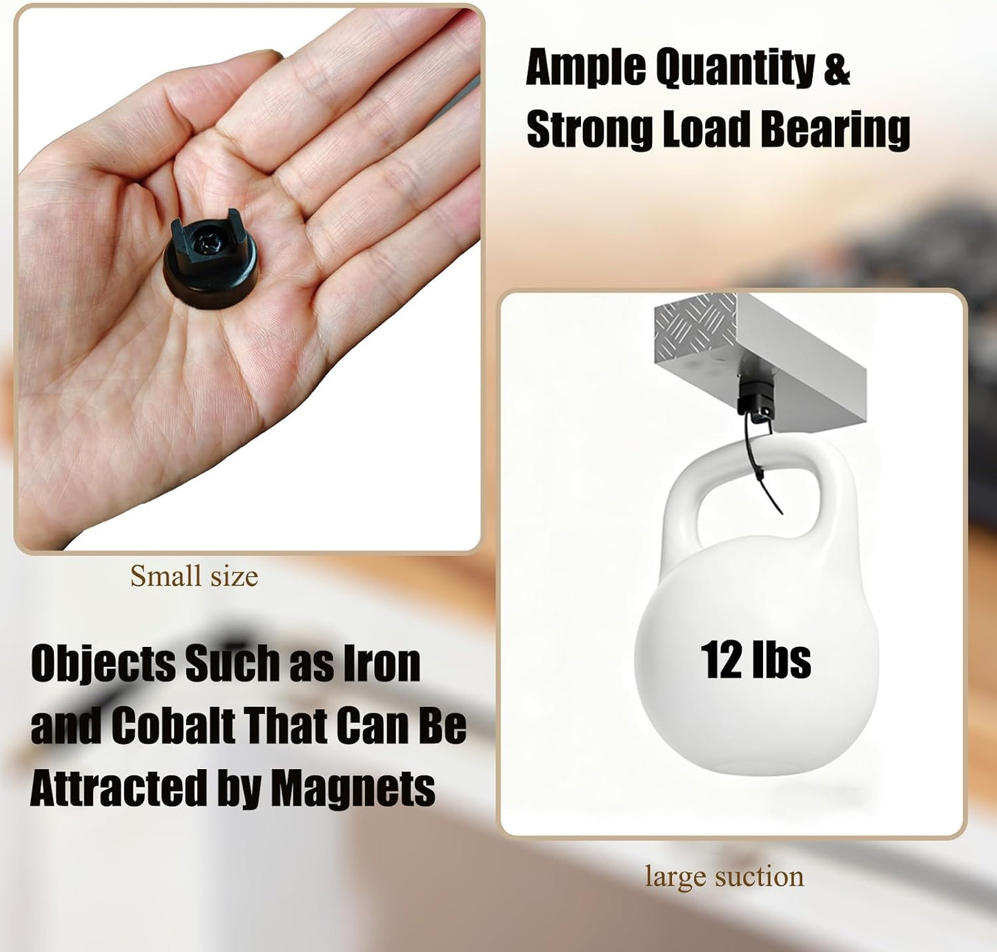 Ziuipuv 25 100 Magnetic Cable Zip Tie Mounts, Pcs Magnets with Pcs Cable Zip Ties, Multipurpose Cable Holder Magnets