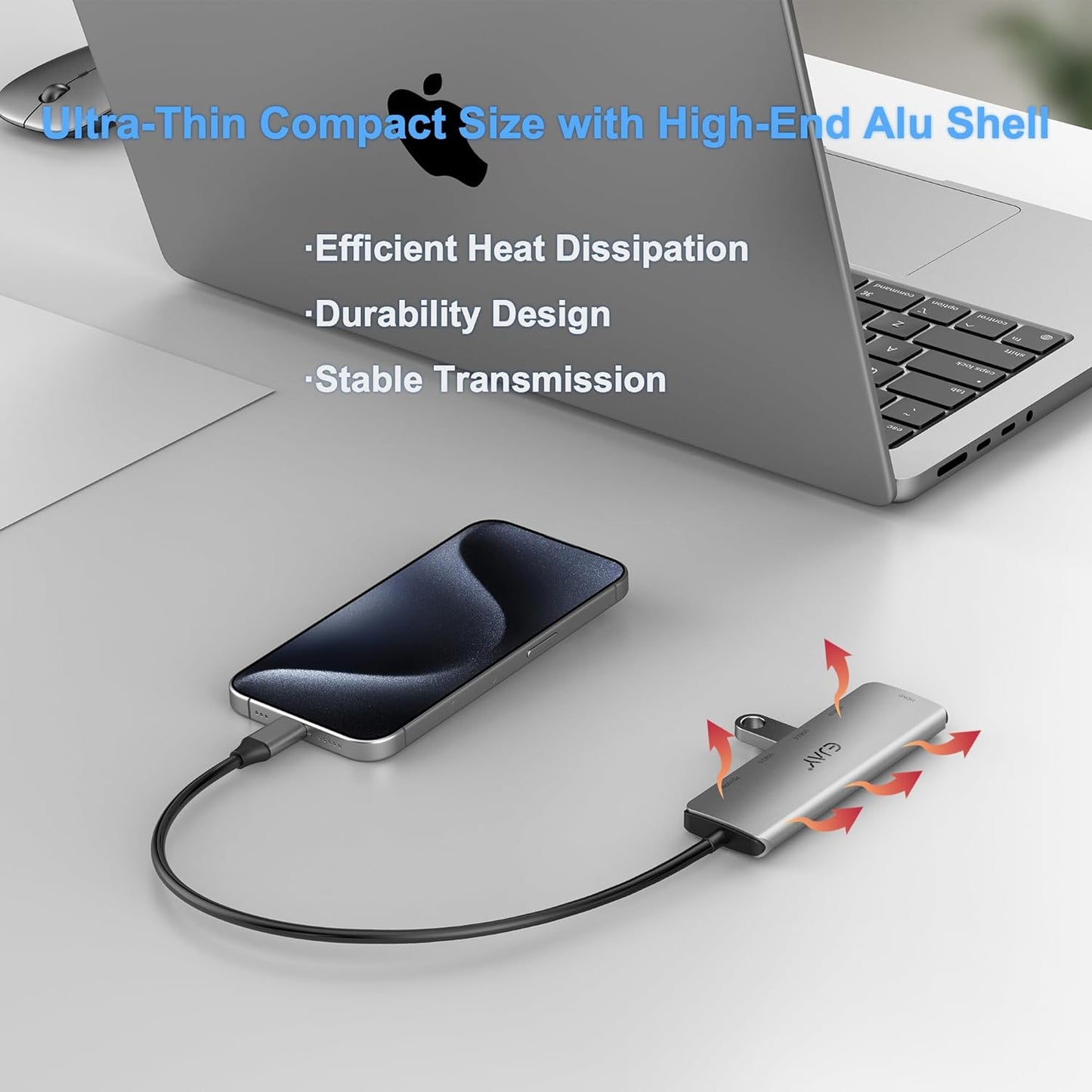 EJAY 4-in-1 100W 4K@30Hz, 3.0 USB C Docking Station with PD Charging, HDMI USB Hub for Switch, MacBook Pro, iPad