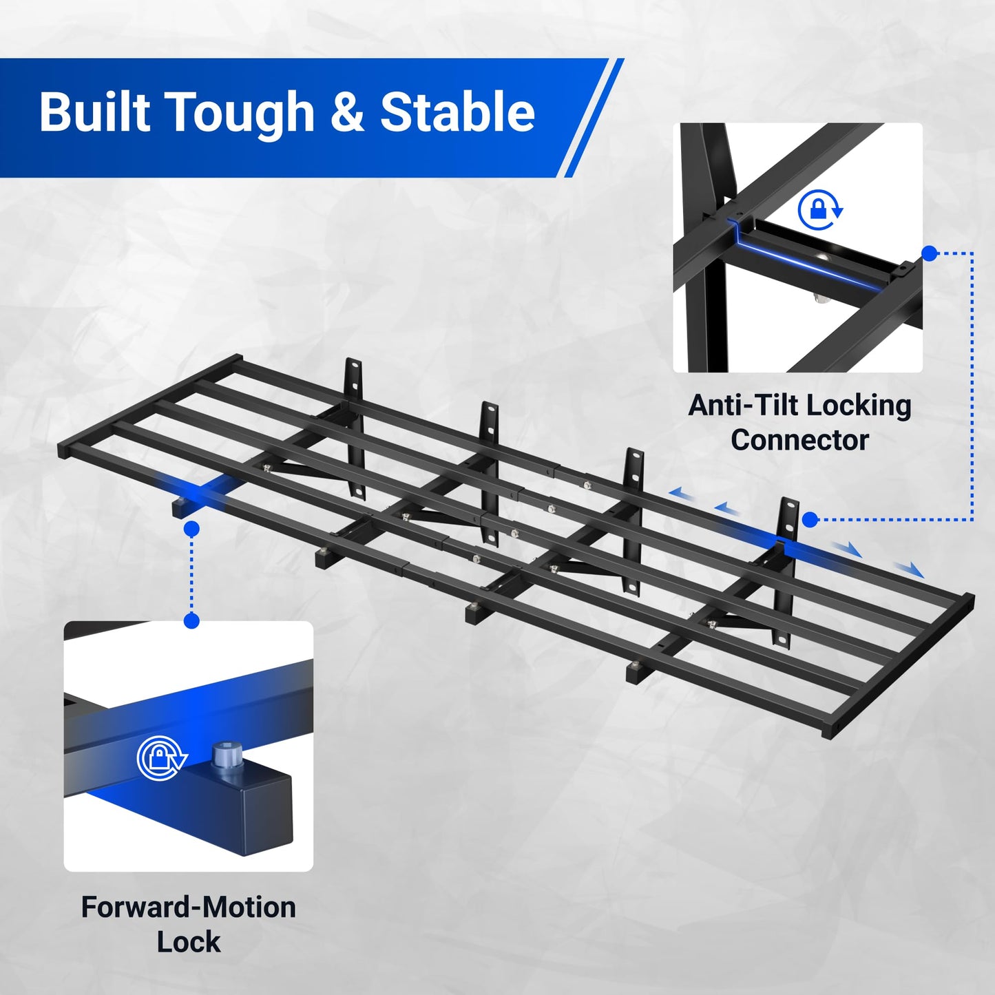 FLEXIMOUNTS Fold-Down 2x6ft Garage Wall Shelving, 2-Pack Heavy Duty Folding Garage Shelving Wall Mounted, 1800 lbs Capacity, Storage for Power Tools, Garden Supplies & Seasonal Storage, Lite Series