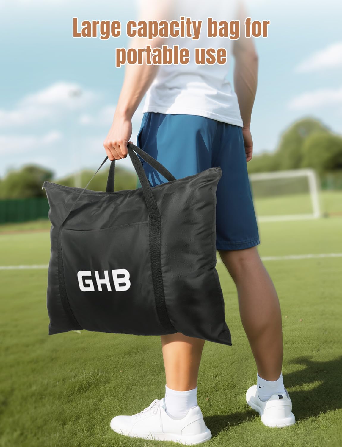 GHB Agility Poles 6 Pack 6ft Sports Soccer Training Poles,Detachable Speed Training Equipment Football Accessories (6 Pack 6ft)