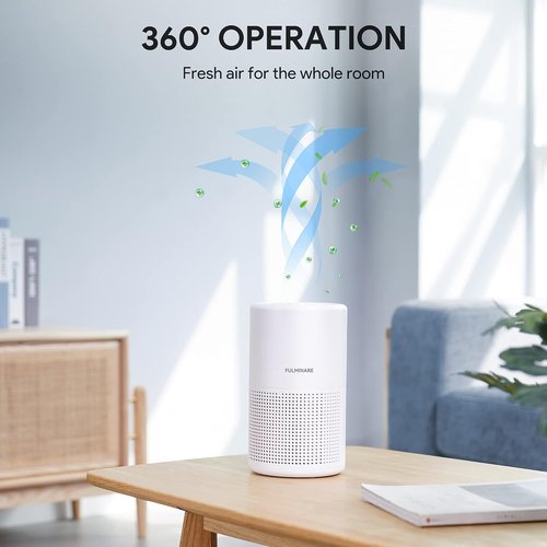 FULMINARE H13 True HEPA Air Purifier - Quiet Portable Air Cleaner with Night Light for Home & Office