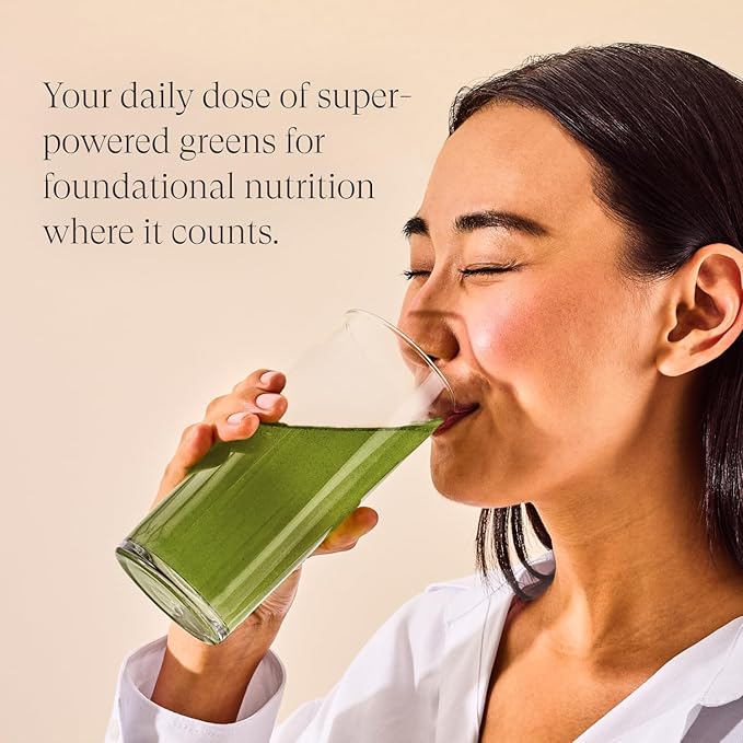 Beam Greens ??Daily Superfood Powder for Women, Organic Green Juice with Veggies & Adaptogens, Gut Health & Immunity Support, Vegan, No Sugar, Third Party Tested, 30 Servings