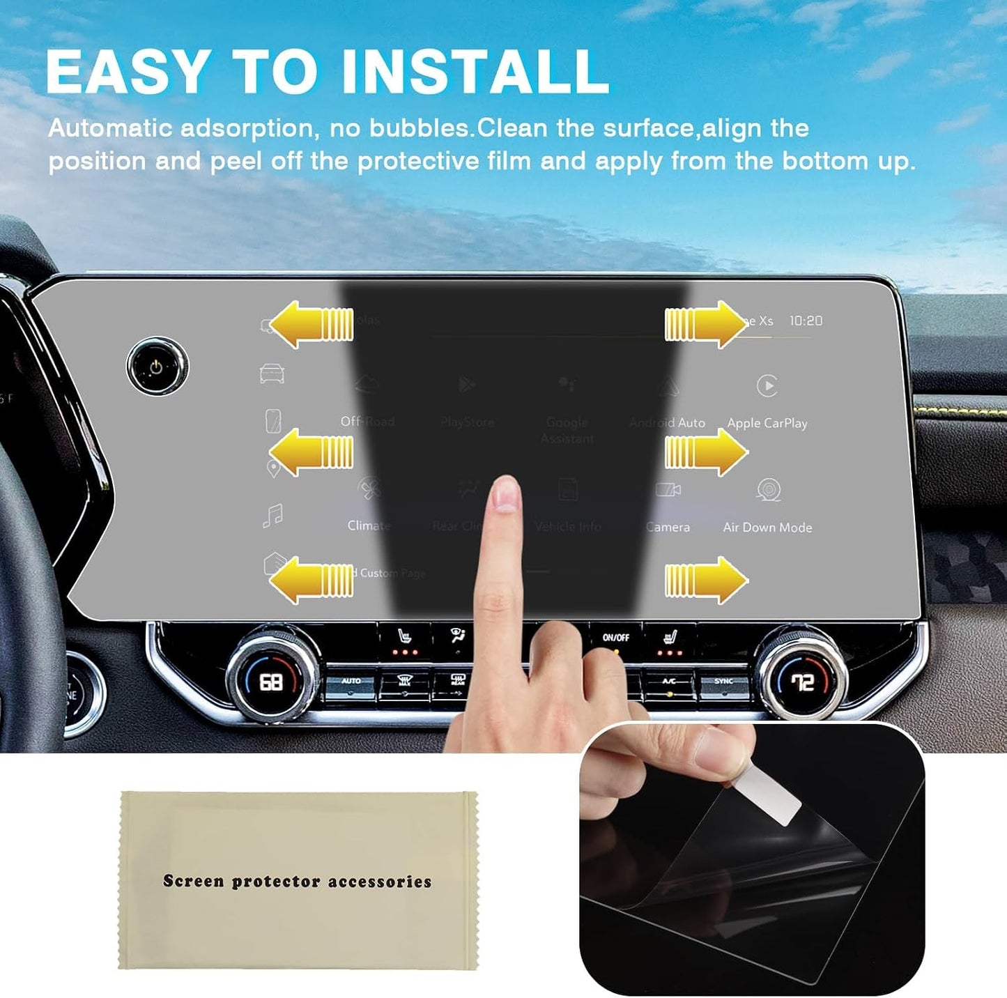 2 Pack 2026 2025-2023 ZR2 Z71 AT4 /AT4X 11.3-Inch Karltys Screen Protector for Chevy Colorado /GMC Canyon /Denali