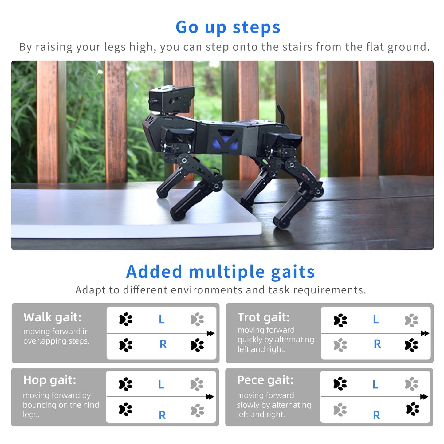 XiaoR Geek Smart Robot Dog Kit, 12 DOF Programmable Bionic Metal Learning Kit, Open Source ESP32 Educational Project for Adults, Wireless App Control(Basic Kit)