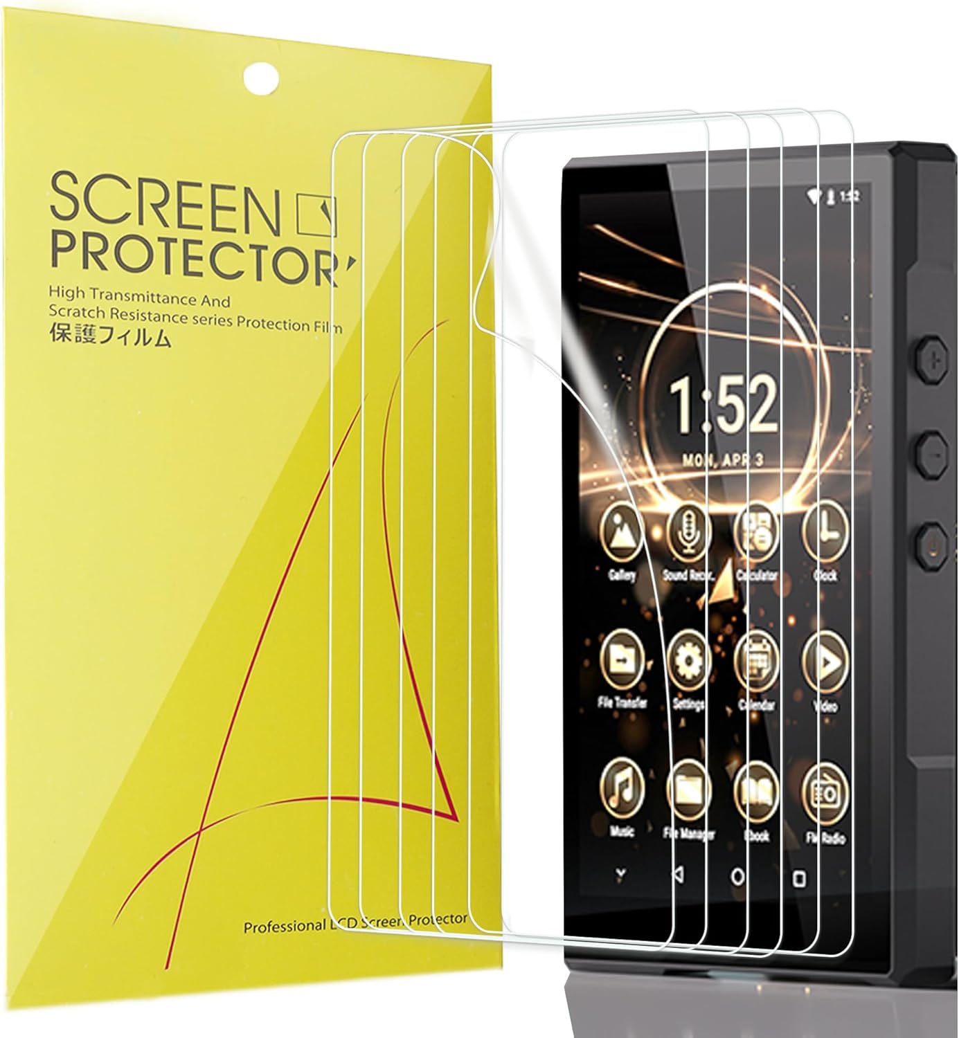 Lamshaw N2 MP3 [6 Pack] N2 5.0" MP3 (6 PACK) Compatible for Luoran Player Screen Protector, Full Coverage TPU Clear