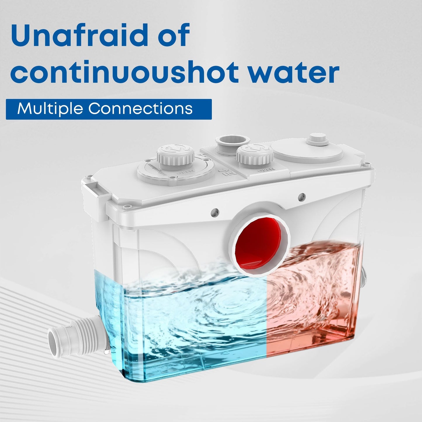 Dreamsani 700W Macerator Pump for Upflush Toilet, Energy-Saving Pump,Waste Water Disposal Pump Toilet Sink Shower Laundry Kitchen Basement