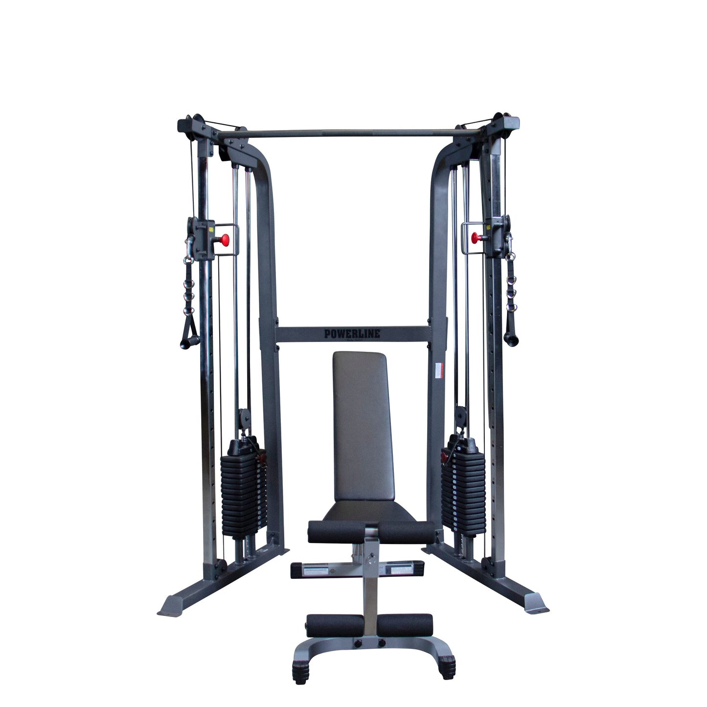 Body-Solid Powerline (PFT100) Cable Crossover Exercise Machine for Home & Commercial Gym, Functional Training Center with Dual 160lbs. Weights Stack for Cable Workout