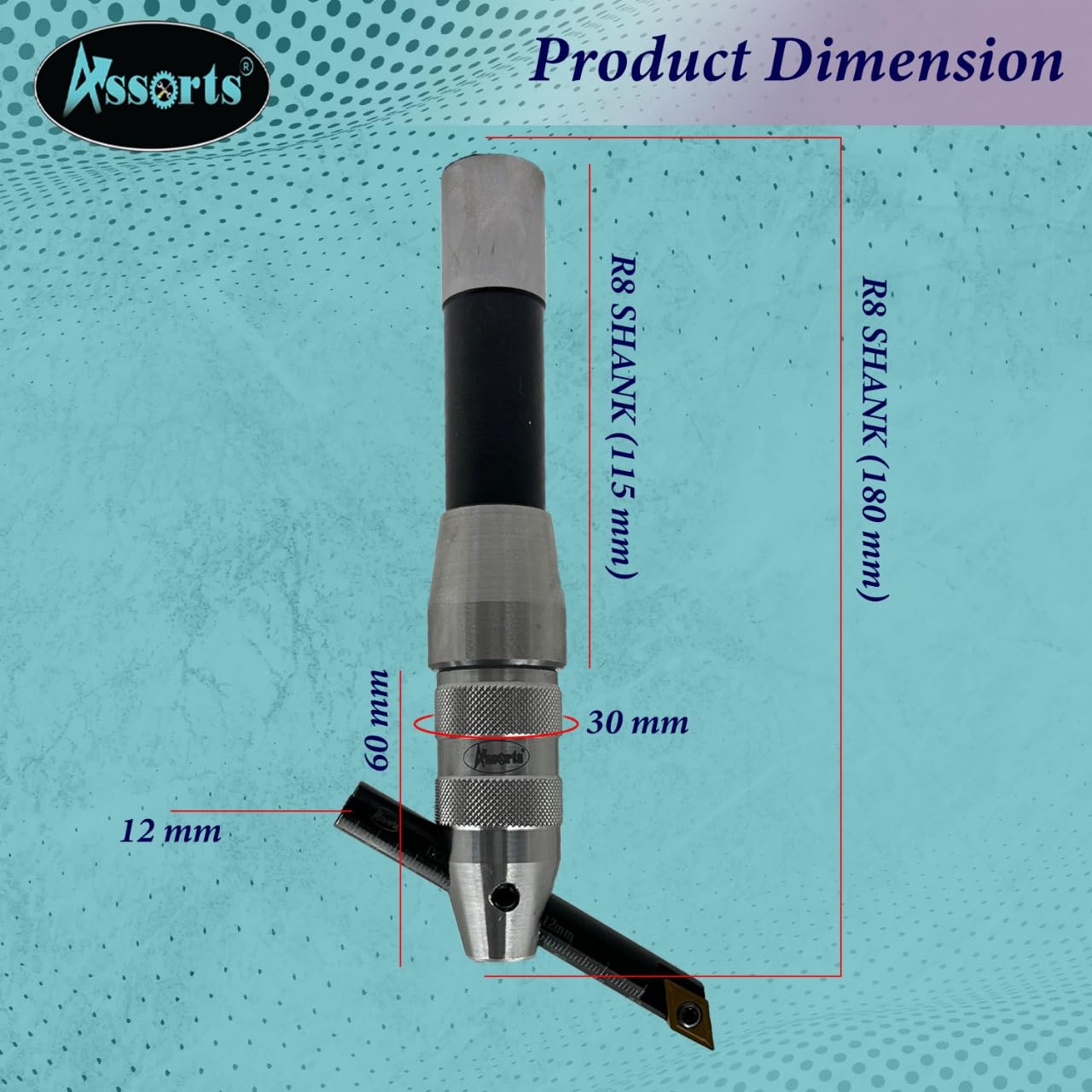 Assorts New Fly Cutter with R8 7/16 UNF Drawbar Shank, indexable Boring bar, 10 PCS Inserts (DCMT 11 T304), T-15 Key & Plastic case. Ideal for Facing & Boring. Watch The Working Video for Details