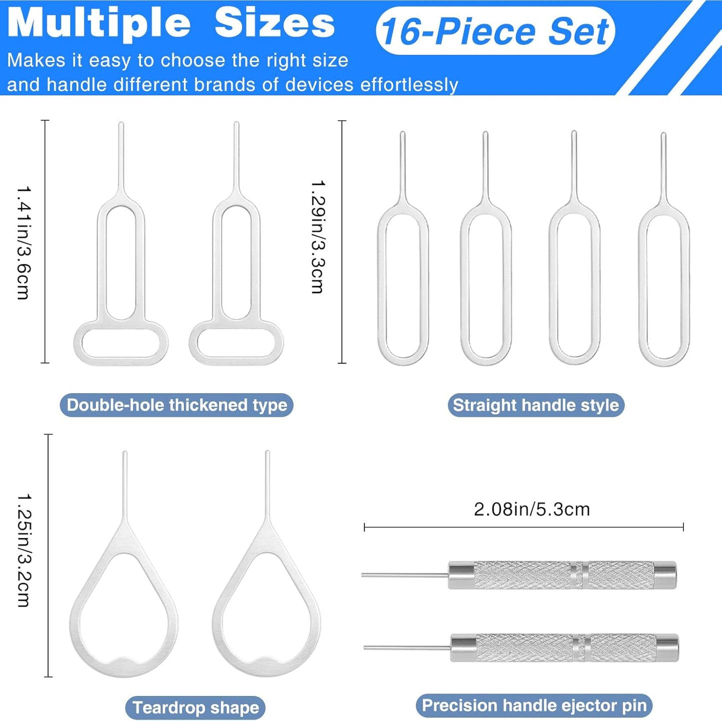 Ceemiaa 32-Piece Set SIM Card Ejector Tool Universal Tray Removal Pins for iPhone,& Watch Link Repair