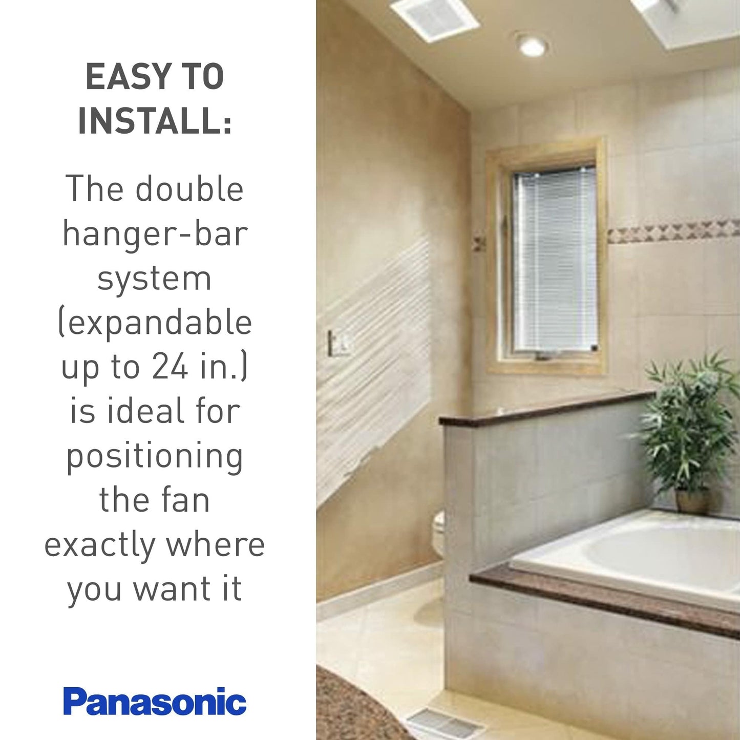 Panasonic WhisperCeiling Bathroom Exhaust Fan, 190 CFM, FV-20VQ3