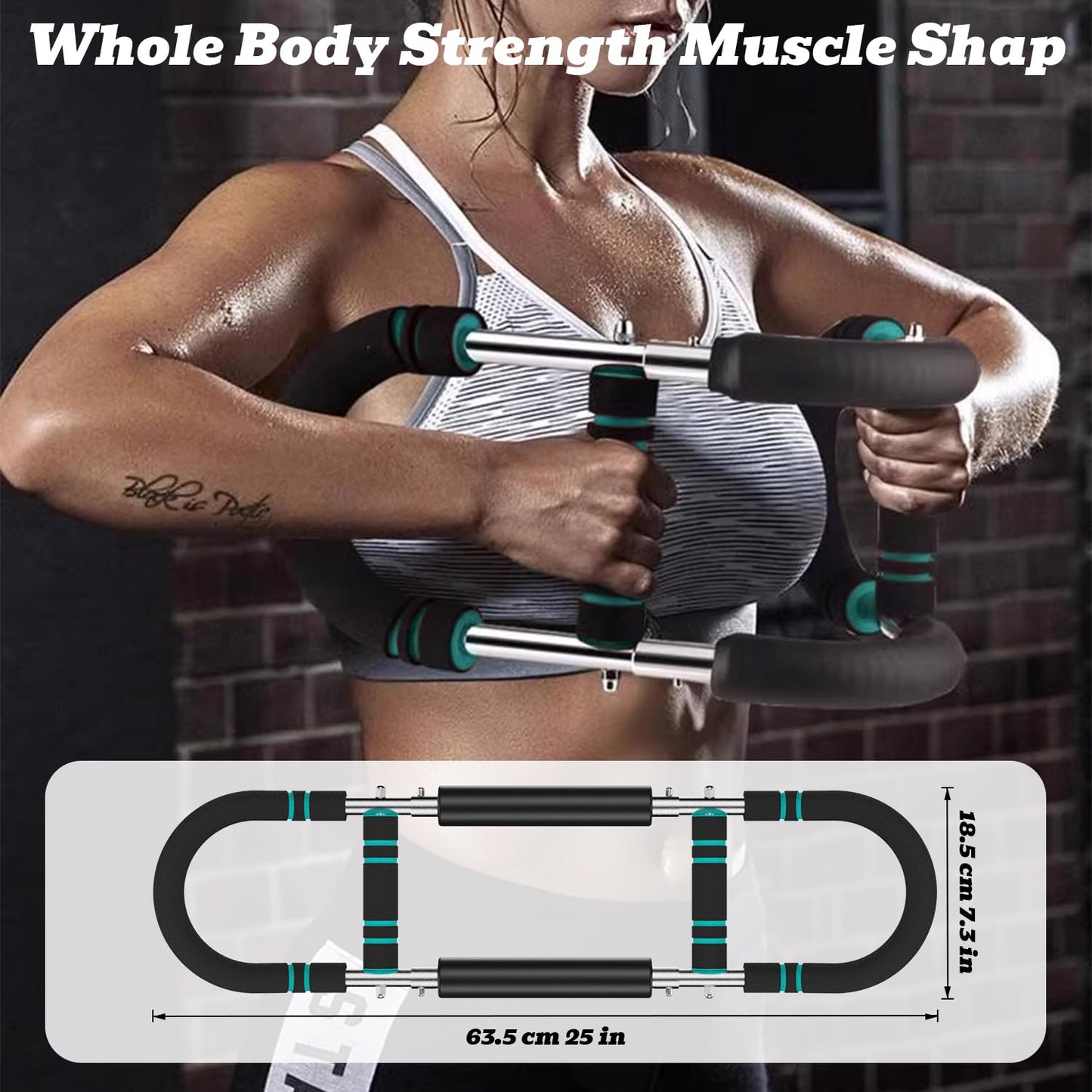 Twister Arm Trainer for Men, Adjustable Chest Workout Equipment, Forearm Triceps Chest Enhanced Exercise Strengthener, Chest Clip Muscle, Portable Spring Resistance for Home Fitness (U60-100lbs kit)
