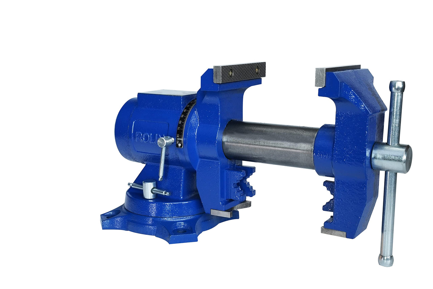Rolin Vise 5 Inch Multi-Function Vises With Anvil Blue Bench Vise Heavy Duty Tools 360 Degree Swivel Base