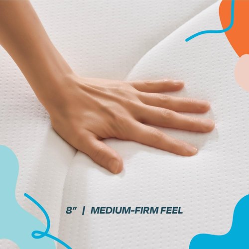 Linenspa 8 Inch Memory Foam Hybrid Mattress - Medium Firm Comfort - Breathable & Cooling - Twin Size for Kids or Guest Room
