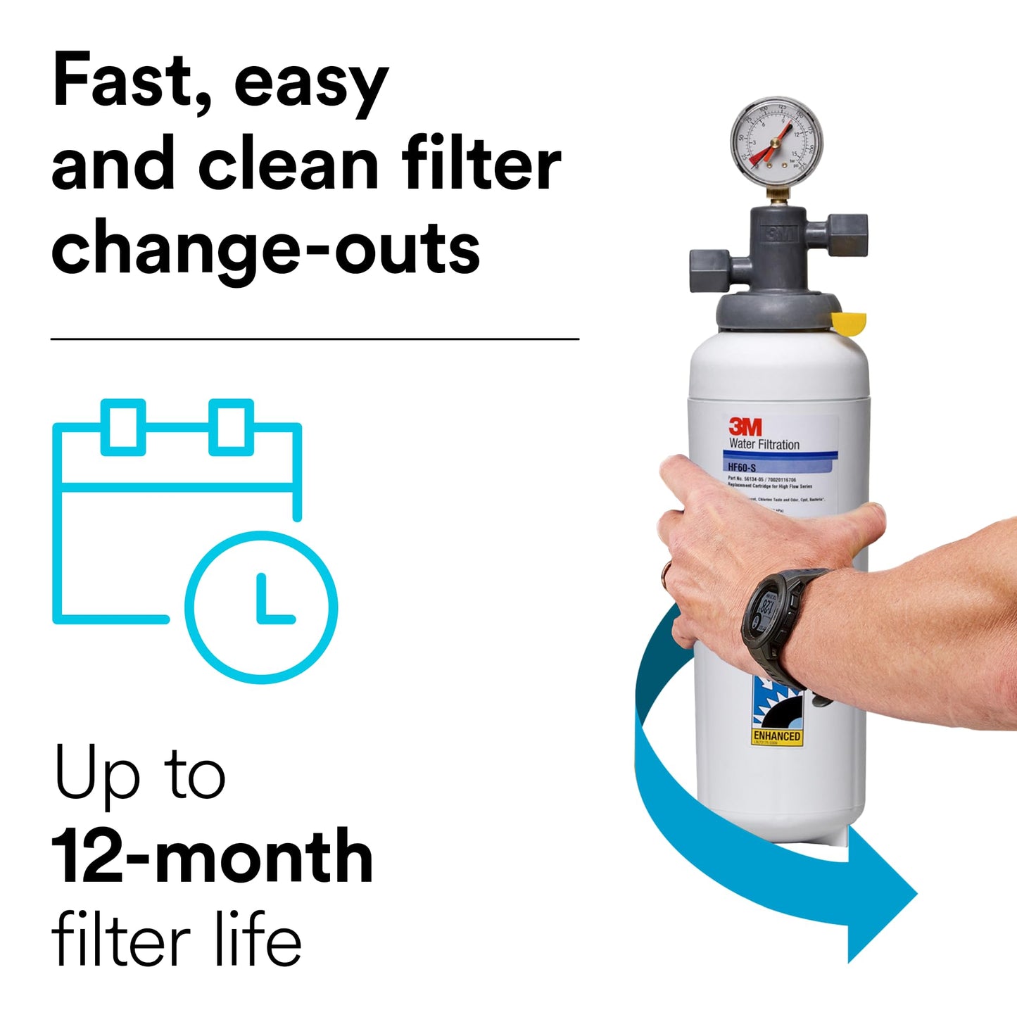 3M Water Filtration Products Water Filtration System ICE160-S for Commercial Ice Maker Machines