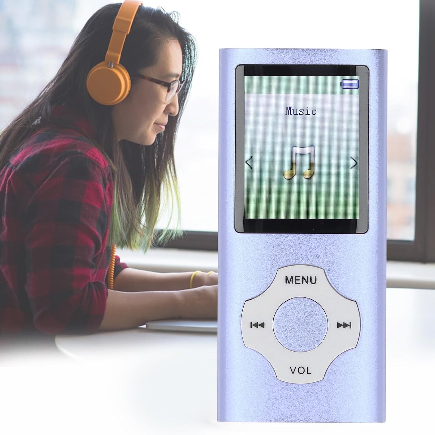 Zunate 128GB MP3 MP4 MP3, 1.8in Player with Bluetooth and WiFi, Portable Lossless Sound HiFi Sound Color Screen