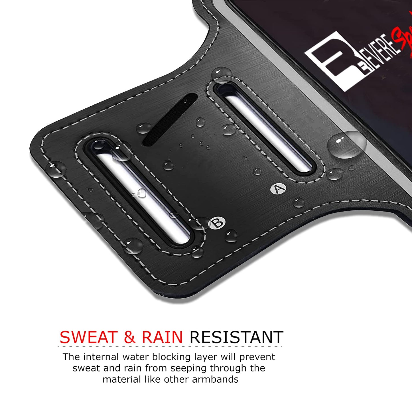 RevereSport Armband for iPhone Pro Max 17/16/15/14/13/12/Plus/AIR. Running Phone Arm Holder for Sports, Gym Workouts and Exercise