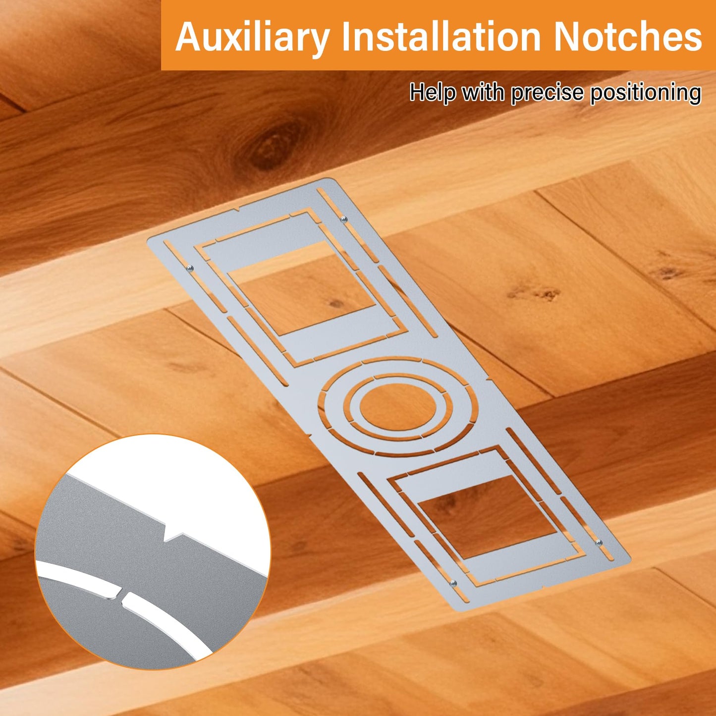 Neoaider 48 Pack New Construction Mounting Plate for 3/4/6 inch Recessed LED Light, Galvanized Steel Rough-in Wafer Light Bracket w/Symmetric Round Holes, LED Recessed Lighting Housing Plate