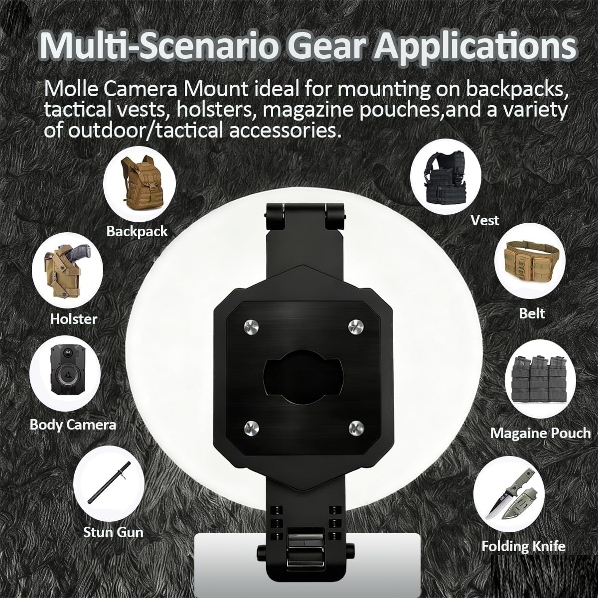 generic 2/3/4, Camera Mount - Compatible with Axon Body Cameras Lightweight Aluminum Alloy Construction, Suitable