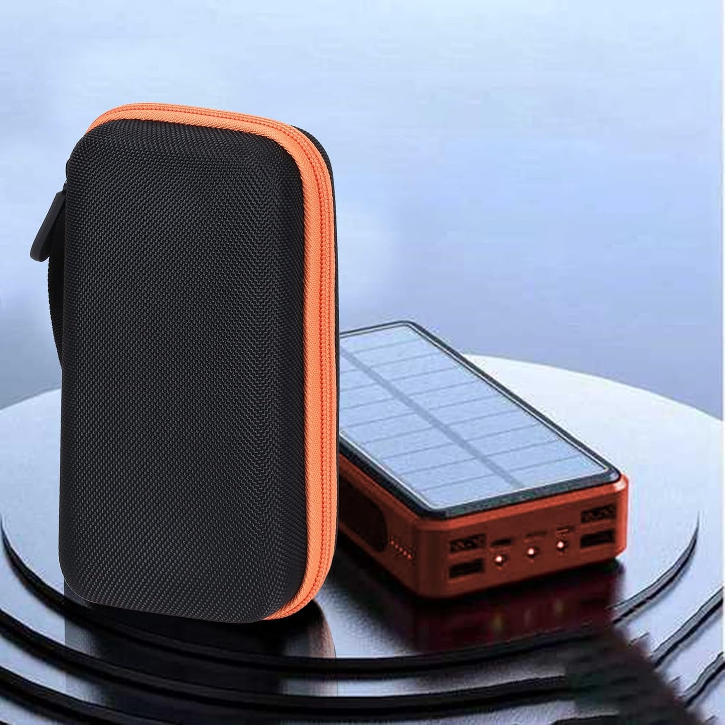 10,000mAh Aenllosi Hard Carrying Case Compatible with Solar Power Bank Qi Charger