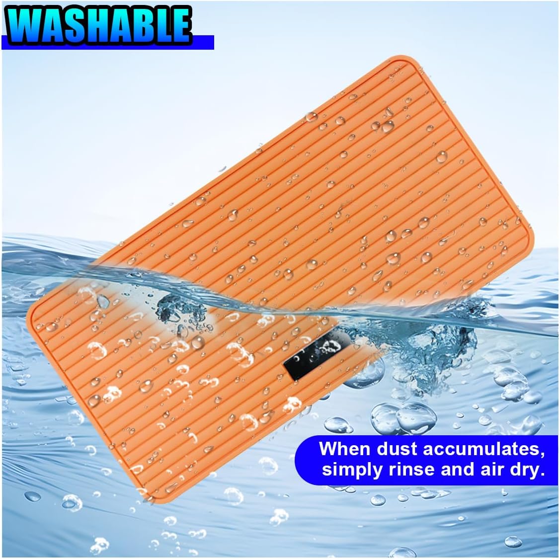 Craedli 11.81"5.94" Car Dashboard Anti-Slip Mat, Waterproof PVC Phone Gripping Tray, Multifunctional Auto Dash Sticky