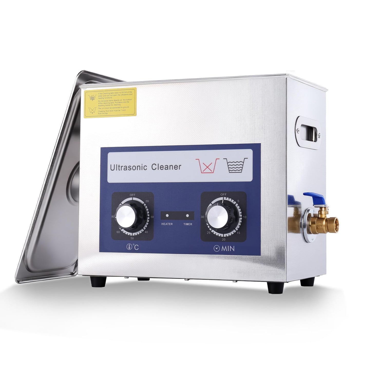 DACAT-RICHFU 6.5L Ultrasonic Cleaner Machine with Heater Timer, 180W Stainless Steel Ultrasonic Washing Machine, 40KHz Sonic Jewelry Glasses Parts Washer for Jewelry Eyeglasses Tools Parts