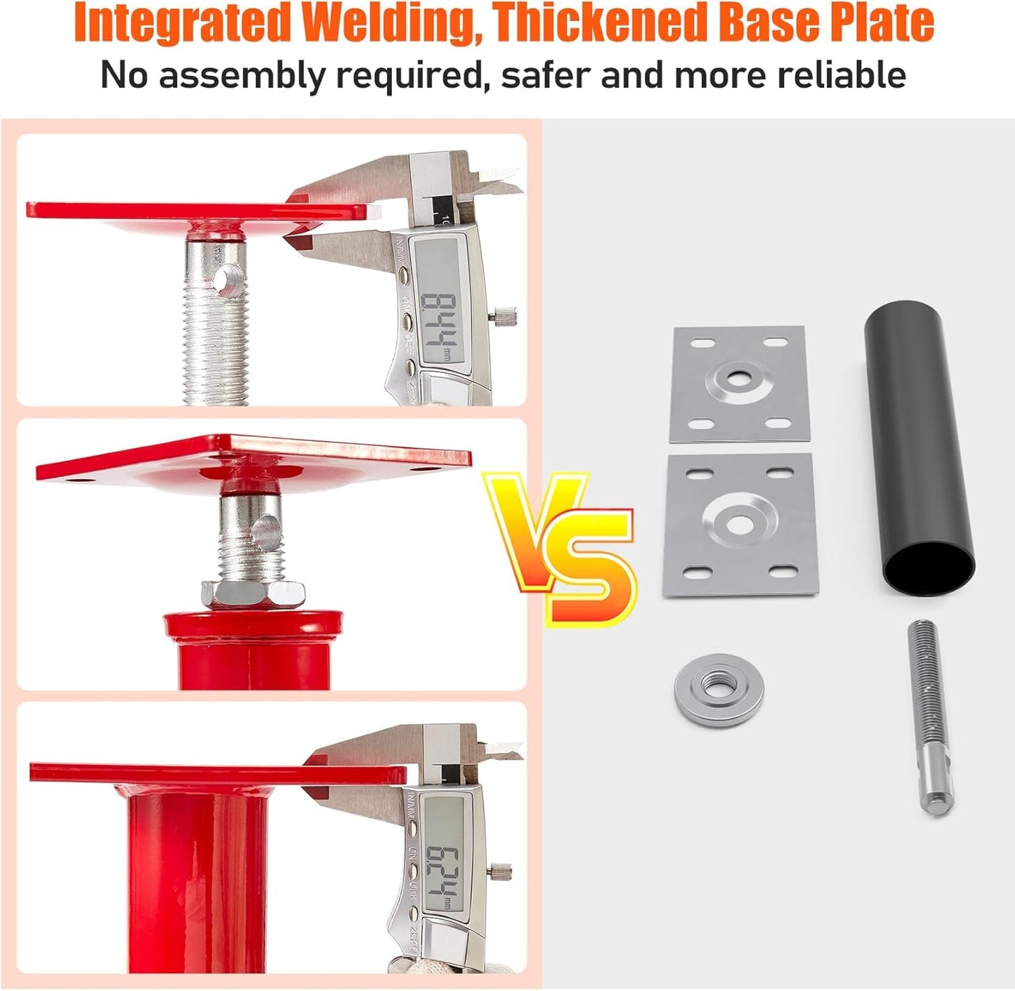 House Jacks for Leveling Crawlspace, 16" - 21" Height Range, 11023 lbs Max Load Capacity, House Floor Jacks Post Pole for Leveling, 2 Pack