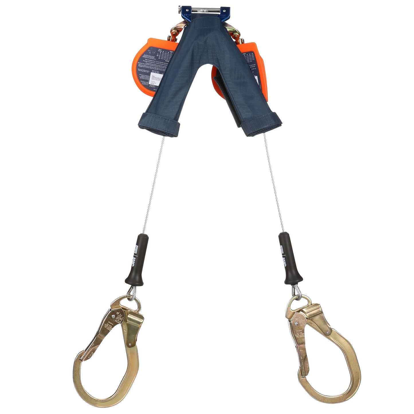 3M DBI-SALA Nano-Lok Edge Twin-Leg Personal Self-Retracting Lifeline 3500276, Cable, Steel Rebar Lock Hook, 8 ft. Class 2, ANSI