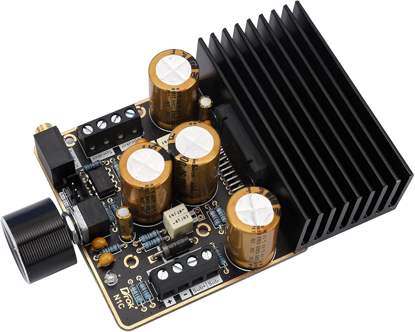 2.1 80W+80W and120W 9-18V 4 DROK Class AB Amplifier, Channel Stereo Pure Bass Audio Amplifier Board