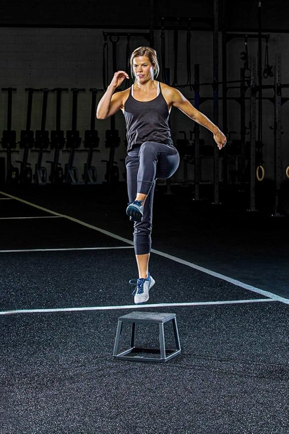 Rage Fitness Steel Plyo Box 12-18-24 Inch High Anti-Slip Pre-Assembled Plyometric Jump Box for Home Gym Conditioning and Strength Training (Sold Individually) Plyometric Platform Step