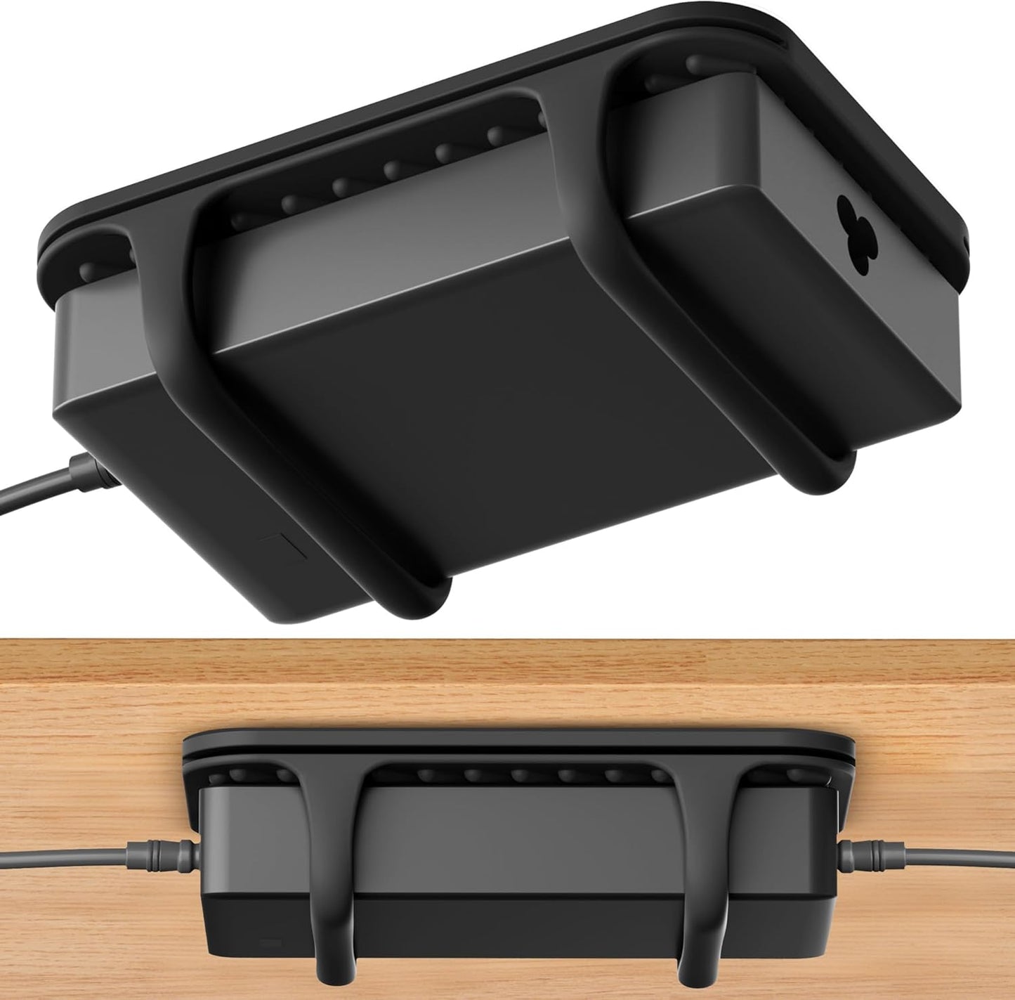 ELETIUO Universal Silicone Laptop Charger Holder,Under Desk Power Brick Mount Organizer for Charging Brick