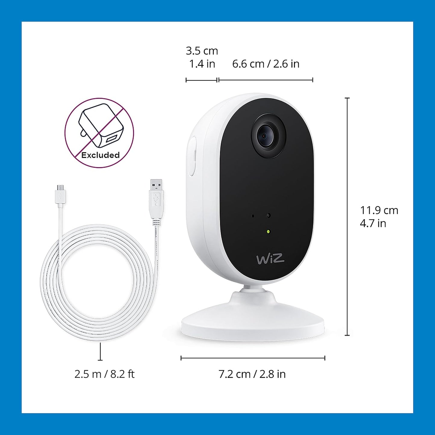WiZ Connected 1080p 60W A19 Bulb Pack 3 WiZ Home Monitoring Starter Kit Includes Indoor Security Camera, HD Video