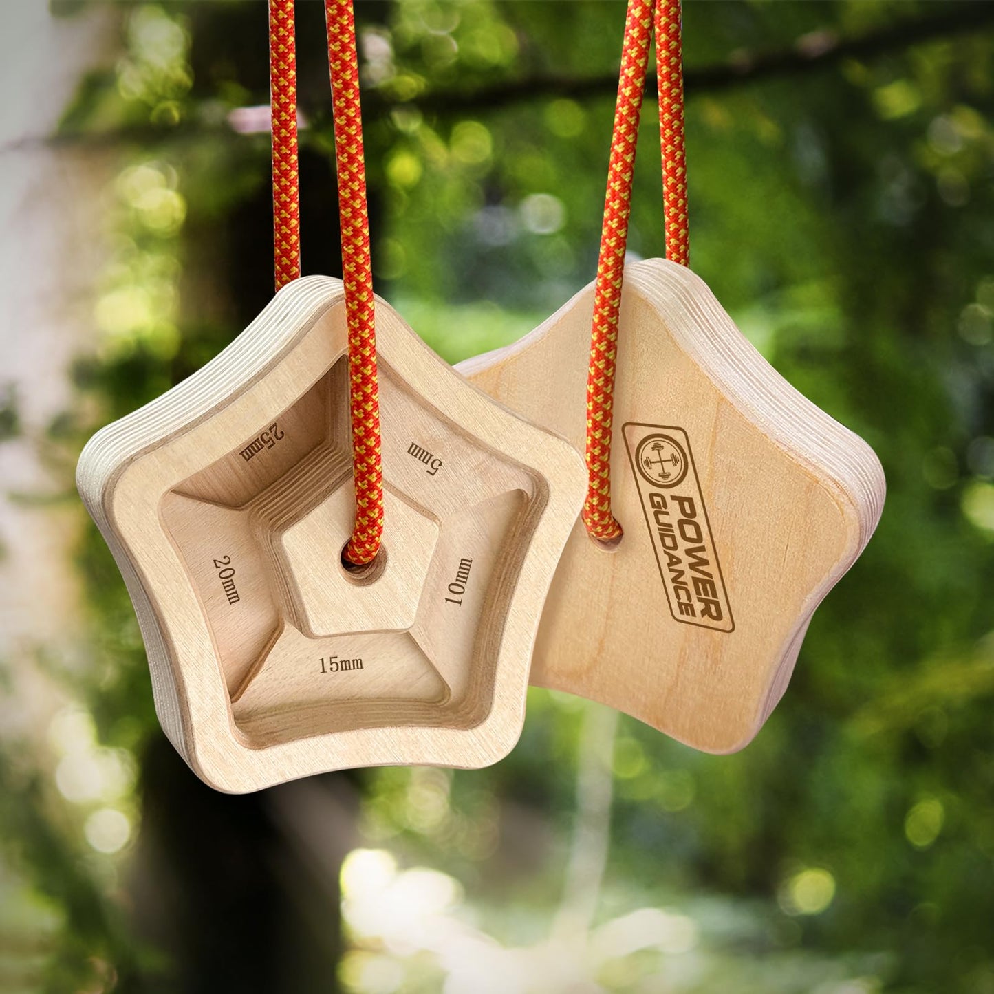 POWER GUIDANCE Hangboard Climbing Finger Board Climbing Board to Strengthen The Climbing Grip Made of Wood for Indoors and Outdoors